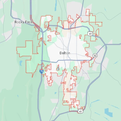 Our Service Areas in Dalton
